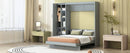 Murphy Wall Bed With Shelves, Wardrobe And LED Lights by HouseOfZazla