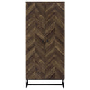 Gunderson - 8 Shelf Accent Cabinet - Oak