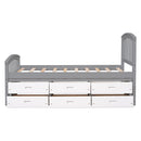 Platform Storage Bed Solid Wood Bed With 6 Drawers by Unique Piece Furniture