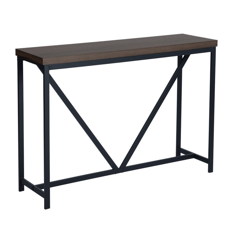 47.2" Sofa Console Table (Walnut & Black)