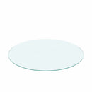 20" Round Tempered Glass Table Top Clear Glass 1 / 4" Thick Flat Polished Edge - Transparent by HouseOfZazla