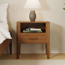 Nightstand With Drawer And Open Shelf - Brown by HouseOfZazla