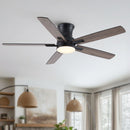 Mordern Flush Mount Ceiling Fan With Light And Remote Control by HouseOfZazla