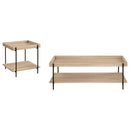 Grantham - 2 Piece Rectangular Coffee And End Table Set - Natural by HouseOfZazla