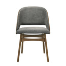 Delmon - Side Chair (Set of 2) - Gray / Walnut