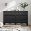 7 Drawer Dresser, Storage Chest - Black by HouseOfZazla