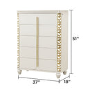 Cinderella - Chest With LED Accents And 5 Storage Drawers - Beige by HouseOfZazla