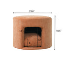 Orange Pet Friendly Ottoman with Removable Pet Cushion and Hidden Pet Nook by HouseOfZazla