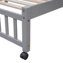 Bunk Bed With 6 Drawers And Flexible Shelves, Bottom Bed With Wheels by HouseOfZazla