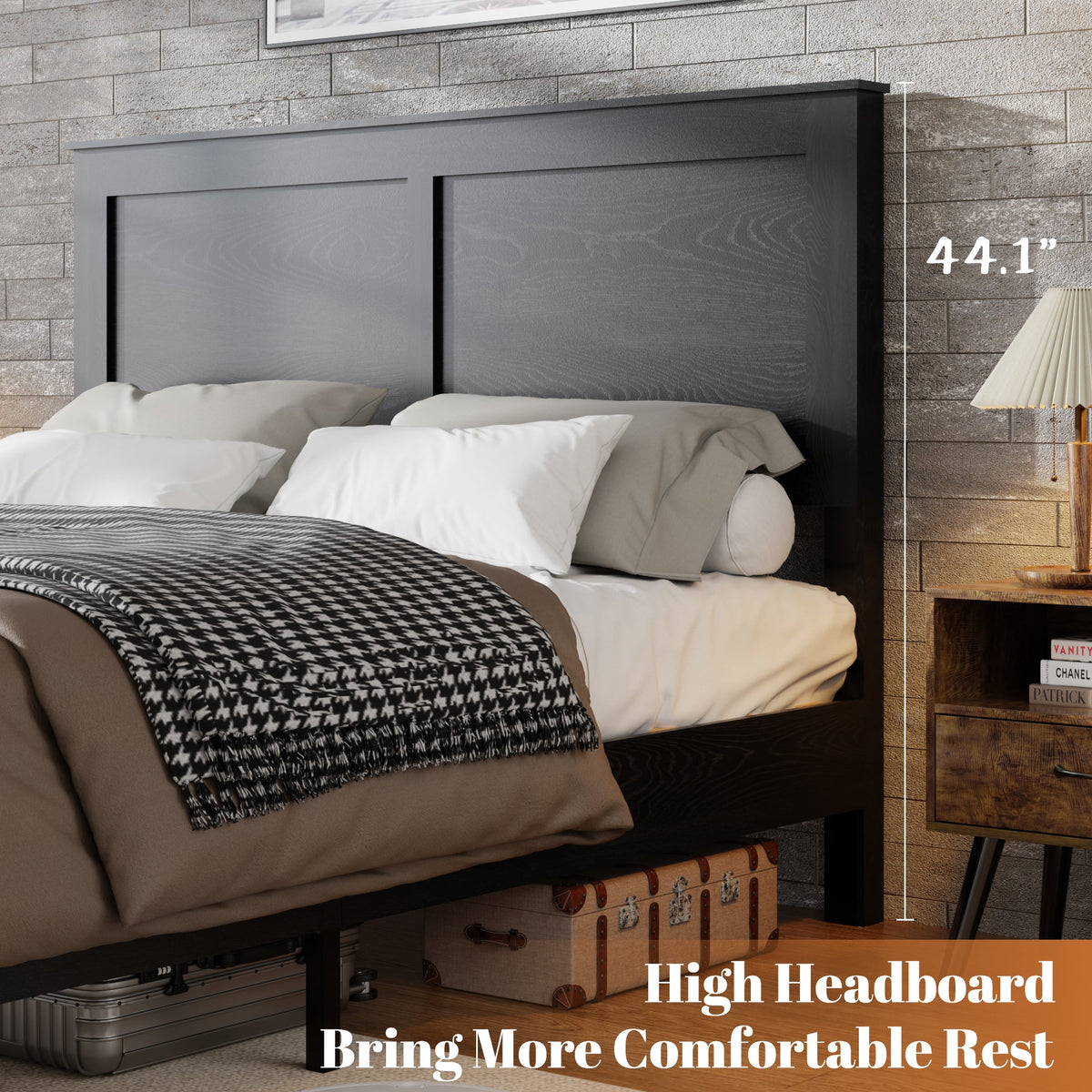 Full Size Wood Platform Bed Frame, photo 5 of 10