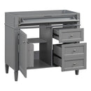 Bathroom Vanity With 2 Drawers And Tip-Out Drawer, Storage Cabinet by HouseOfZazla