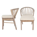 Outdoor Dining Chairs Set of 2, Acacia Wood Patio Chairs