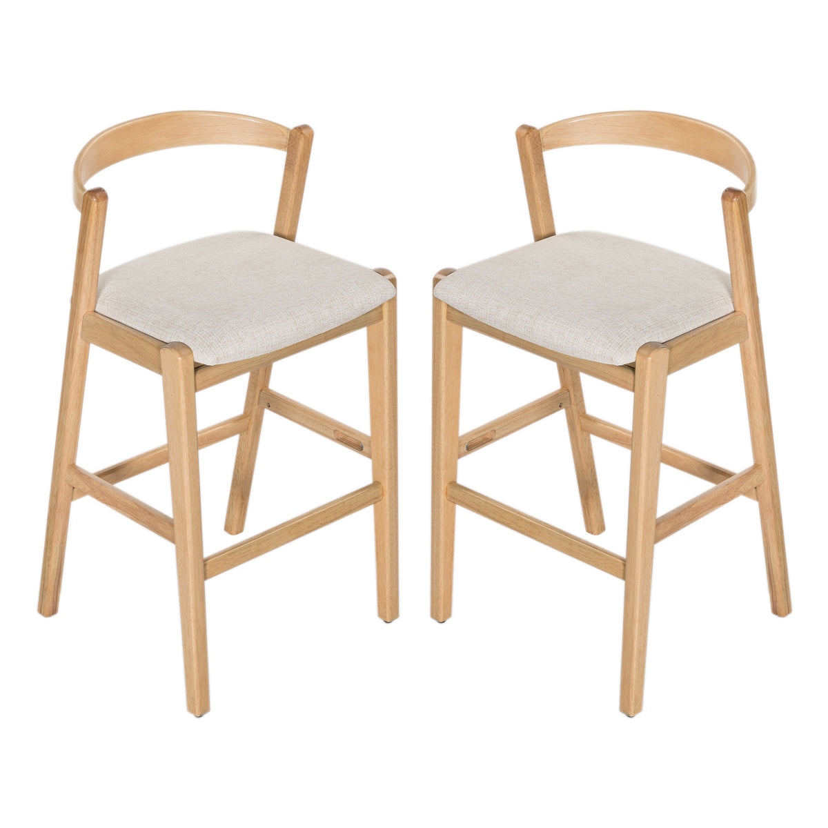 Balmain Indoor Rubberwood Barstool, photo 4 of 10