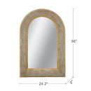 24.2"x36" Woven Texture Decorative Arched Mirror by HouseOfZazla