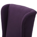 Fabric Dining Chair With High Back And Birch Wood Legs - Plum by HouseOfZazla