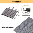 Interlocking Deck Tiles Striped Pattern Waterproof Brown by HouseOfZazla