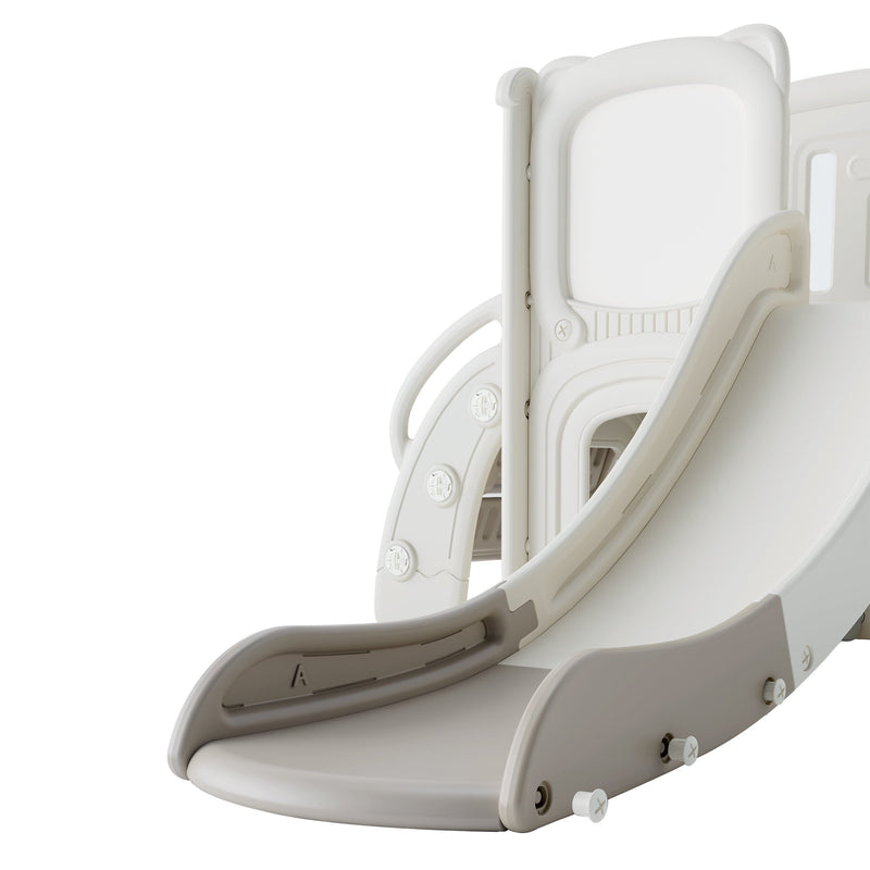 5 in 1 T oddler Slide and Swing Set, Kids Playground Climber Slide Playset with Drawing Whiteboard, Freestanding Combination for Babies