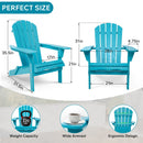 Lounge Patio Chair For Garden Outdoor Folding Embossed Adirondack - Turquoise Blue by HouseOfZazla