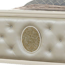Jasmine - Queen Size Tufted Upholstery & LED Bed - Beige