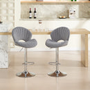 Bar Stools Set of 2 - Adjustable Barstools with Back and Footrest