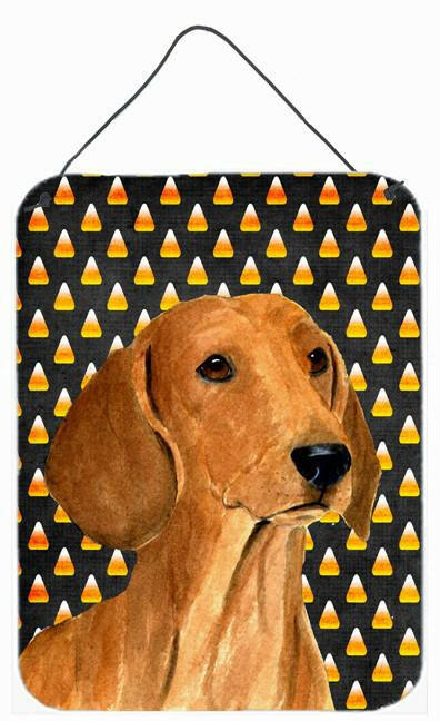 Dachshund Candy Corn Halloween Portrait Wall or Door Hanging Prints