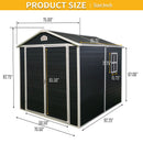 Resin Outdoor Storage Shed Kit Perfect To Store Patio Furniture - Black by HouseOfZazla