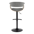 Vintage Mod - Mid Century Modern Adjustable Height Barstool With Swivel & Rounded T Footrest (Set of 2) by HouseOfZazla