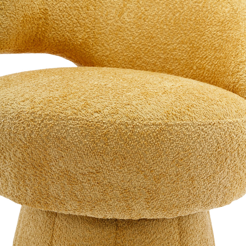 360 Degree Swivel Cuddle Barrel Accent Chairs, Round Armchairs with Wide Upholstered, Fluffy Fabric Chair for Living Room, Bedroom, Office, Waiting Rooms