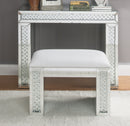 Nysa Mirrored & Faux Crystals Vanity Desk