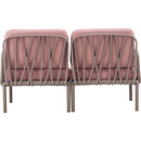 Patio indoor/ outdoor garden 2 single sofa armchairs plastic with soft cushion Weather waterproof chair Sectional Furniture for Balcony Garden Pool Lawn Backyard morden design sitting room sofa table