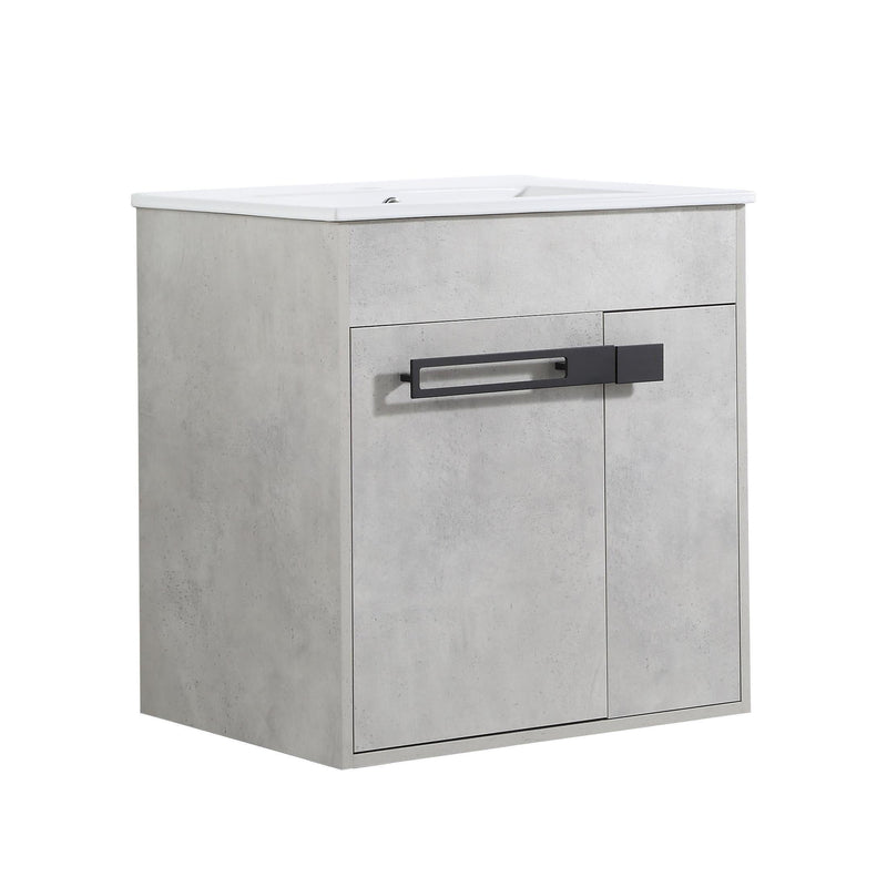 24 Inch Bathroom Vanity, Freestanding Bathroom Vanity or Floating is Optional Conversion-00324CG-1-G-BL9060B(KD-Packing)