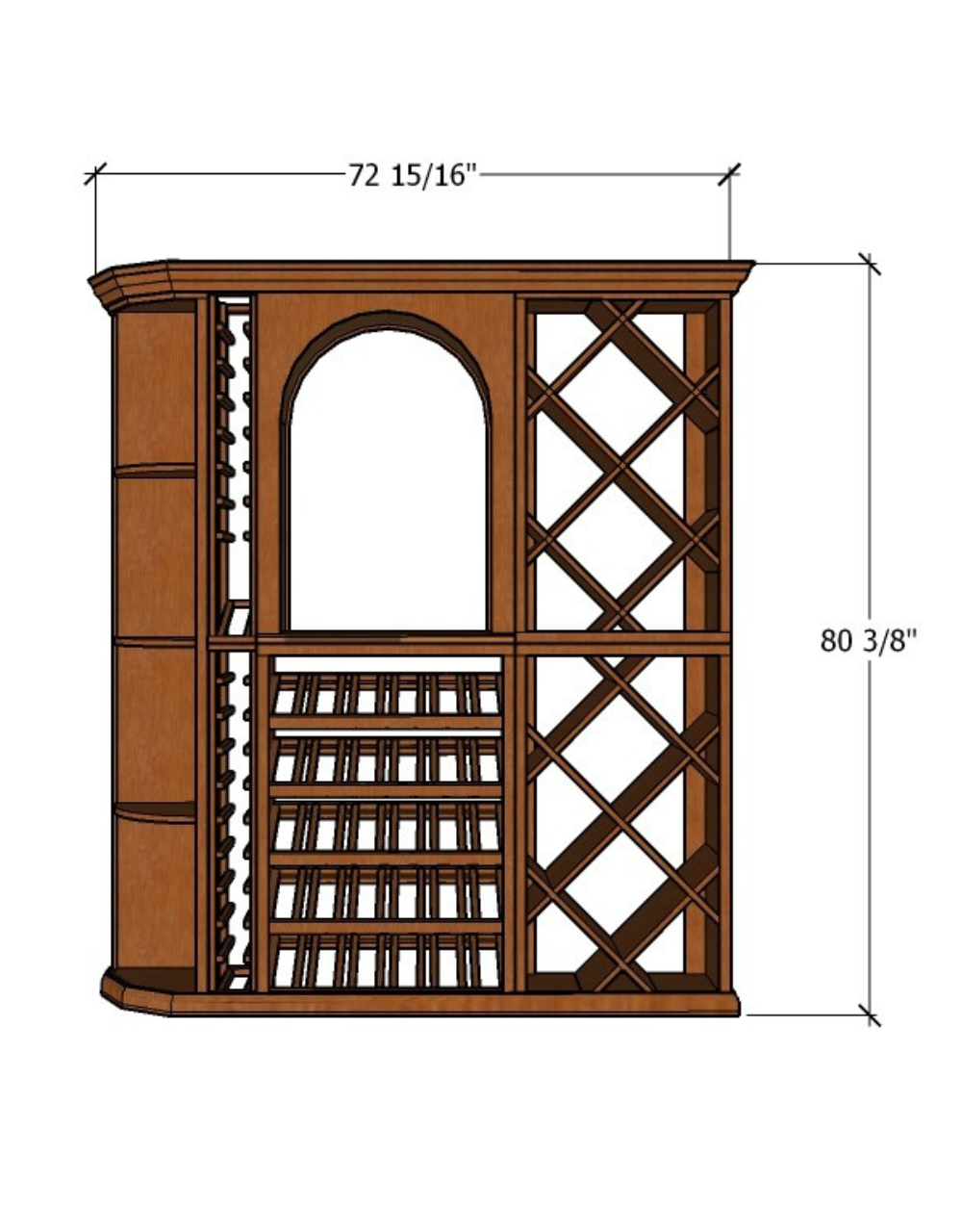 Luxury 6 Foot Wine Cellar Storage System - 210 Bottle Capacity, photo 4 of 6