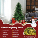 Pre-lit Christmas Tree with 280 Warm White LED Lights and 8 Lighting Modes by LJGDeals