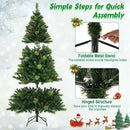 6/7/8 Feet Pre-Lit Artificial Christmas Tree with 300/400/500 LED Lights by LJGDeals