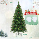 6/7/8 Feet Pre-Lit Artificial Christmas Tree with 300/400/500 LED Lights by LJGDeals