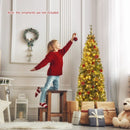 5/6/7/8/9 FT Pre-Lit Artificial Hinged Slim Pencil Christmas Tree by LJGDeals
