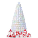 6/7 Feet Pre-Lit Fiber Optic White Snow-Flocked Artificial Christmas Tree by LJGDeals
