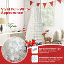6/7 Feet Pre-Lit Fiber Optic White Snow-Flocked Artificial Christmas Tree by LJGDeals