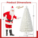 6/7 Feet Pre-Lit Fiber Optic White Snow-Flocked Artificial Christmas Tree by LJGDeals