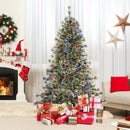 6/7.5/9 FT Artificial Christmas Tree Pre-Lit Hinged Holiday Tree with 360° Quick Power Connector by LJGDeals