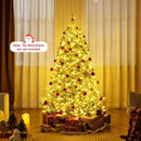 6/7.5/9 FT Artificial Christmas Tree Pre-Lit Hinged Holiday Tree with 360° Quick Power Connector by LJGDeals