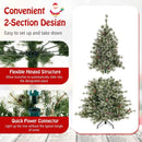 6/7.5/9 FT Artificial Christmas Tree Pre-Lit Hinged Holiday Tree with 360° Quick Power Connector by LJGDeals
