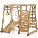 6in1 Indoor Jungle Gym for Toddler: Playground + Swings Set + Slide Board + Rope + Stairs