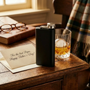6 oz Black Stainless Steel Pocket Flask by creativegiftsdirect