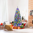 Pre-Lit Blue Artificial Christmas Tree Slim with 9 Lighting Modes by LJGDeals