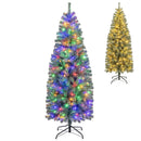Pre-Lit Blue Artificial Christmas Tree Slim with 9 Lighting Modes by LJGDeals