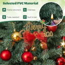 Pre-Lit Blue Artificial Christmas Tree Slim with 9 Lighting Modes by LJGDeals