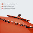 Alora 6-Piece Outdoor Patio Bar Set Dining Table With Umbrella & Swivel Bar Stools (SAK53218)