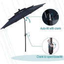 Alora 6-Piece Outdoor Patio Bar Set Dining Table With Umbrella & Swivel Bar Stools (SAK53218)