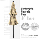 Alora 6-Piece Outdoor Patio Bar Set Dining Table With Umbrella & Swivel Bar Stools (SAK53218)